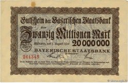 20 Millionen Mark GERMANY Münich 1923 P.- F