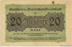 20 Millionen Mark GERMANY Münich 1923 P.- F