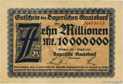 10 Millionen Mark ALEMANIA Münich 1923  BC+