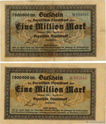 1 Million Mark Lot GERMANIA Münich 1923  MB