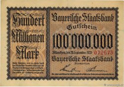 100 Millionen Mark GERMANY Münich 1923 