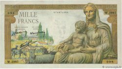 1000 Francs DÉESSE DÉMÉTER FRANKREICH  1943 F.40.15