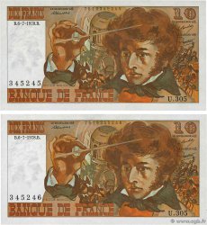 10 Francs BERLIOZ Consécutifs FRANCE  1978 F.63.24 XF+