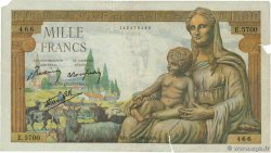 1000 Francs DÉESSE DÉMÉTER FRANKREICH  1943 F.40.24