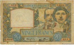 20 Francs TRAVAIL ET SCIENCE FRANKREICH  1941 F.12.18