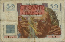 50 Francs LE VERRIER FRANKREICH  1946 F.20.01