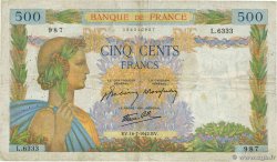 500 Francs LA PAIX FRANKREICH  1942 F.32.37