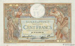 100 Francs LUC OLIVIER MERSON type modifié FRANCIA  1938 F.25.33