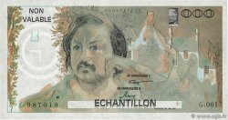 1000 Francs BALZAC Échantillon FRANCIA  1980 EC.1980.01 SC+