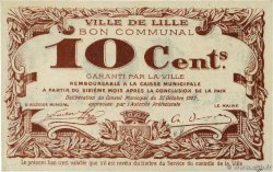 10 Centimes FRANCE regionalism and miscellaneous Lille 1917 JP.59-1632 AU