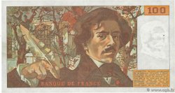 100 Francs DELACROIX modifié FRANCE  1989 F.69.13c pr.SUP