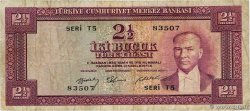 2 1/2 Lira TURKEY  1955 P.151a F