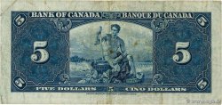 5 Dollars CANADA  1937 P.060c TB+