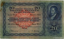 20 Francs SUISSE  1938 P.39h