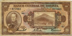 20 Bolivianos BOLIVIE  1928 P.122a TB