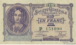 1 Franc BELGIEN  1915 P.086a