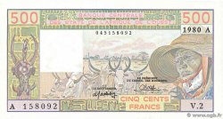 500 Francs ESTADOS DEL OESTE AFRICANO  1980 P.105Ab MBC