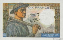 10 Francs MINEUR FRANKREICH  1943 F.08.08 fST