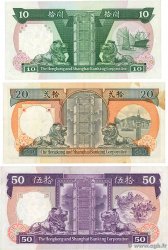 10, 20 et 50 Dollars Lot HONG KONG  1985 P.191c, P.193a et P.197a VF