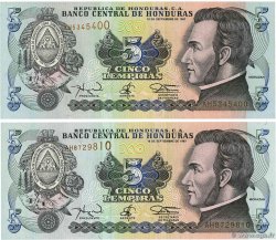 5 Lempiras Lot HONDURAS  1997 P.081b UNC-