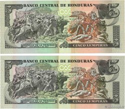 5 Lempiras Lot HONDURAS  1997 P.081b UNC-