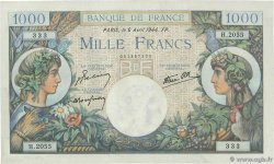 1000 Francs COMMERCE ET INDUSTRIE Numéro spécial FRANCIA  1944 F.39.05 AU+