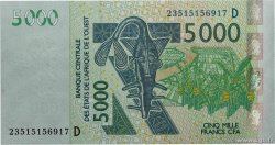 5000 Francs WEST AFRICAN STATES  2023 P.417D