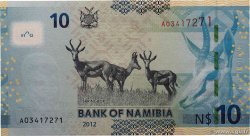 10 Namibia Dollars NAMIBIA  2012 P.11a ST