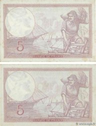 5 Francs FEMME CASQUÉE modifié Consécutifs FRANKREICH  1939 F.04.13 VZ