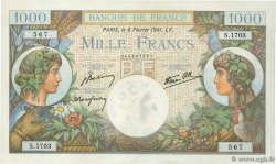 1000 Francs COMMERCE ET INDUSTRIE FRANCIA  1941 F.39.04