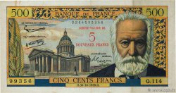 5 NF sur 500 Francs Victor HUGO FRANCE  1958 F.52.01 VF