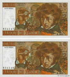 10 Francs BERLIOZ Consécutifs FRANCIA  1978 F.63.23