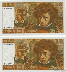 10 Francs BERLIOZ Consécutifs FRANCE  1974 F.63.03 SUP