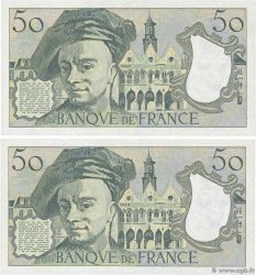 50 Francs QUENTIN DE LA TOUR Consécutifs FRANKREICH  1990 F.67.16 fST+