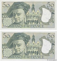 50 Francs QUENTIN DE LA TOUR Consécutifs FRANCE  1990 F.67.16 UNC