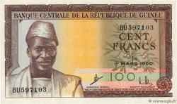 100 Francs GUINEA  1960 P.13a fST+