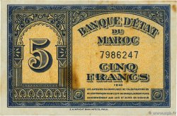 5 Francs MAROCCO  1944 P.24