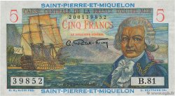 5 Francs Bougainville SAINT PIERRE E MIQUELON  1946 P.22