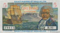 5 Francs Bougainville SAINT PIERRE E MIQUELON  1946 P.22 AU