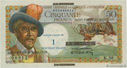 1 NF sur 50 Francs Belain d Esnambuc SAINT PIERRE ET MIQUELON  1960 P.30b