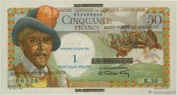 1 NF sur 50 Francs Belain d Esnambuc SAINT PIERRE ET MIQUELON  1960 P.30b