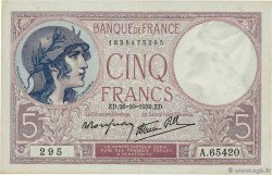 5 Francs FEMME CASQUÉE modifié FRANCE  1939 F.04.13