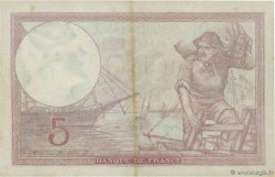 5 Francs FEMME CASQUÉE modifié FRANKREICH  1939 F.04.13 fVZ