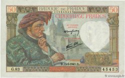 50 Francs JACQUES CŒUR FRANKREICH  1941 F.19.11