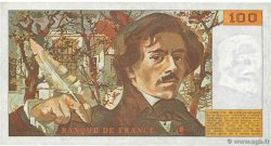 100 Francs DELACROIX modifié FRANCE  1989 F.69.13c XF