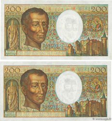 200 Francs MONTESQUIEU Consécutifs FRANCE  1986 F.70.06 XF-