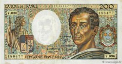 200 Francs MONTESQUIEU FRANCE  1985 F.70.05 VF