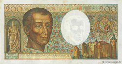 200 Francs MONTESQUIEU FRANCE  1985 F.70.05 VF