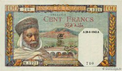 100 Francs ALGÉRIE  1942 P.088 pr.SUP