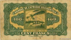 100 Francs FRENCH WEST AFRICA  1942 P.31a fS